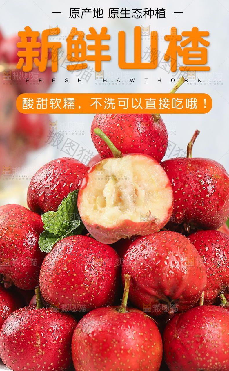 新鲜山楂详情页