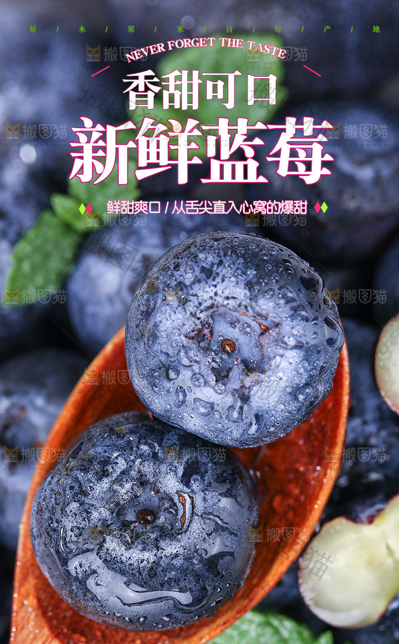 新鲜蓝莓详情页