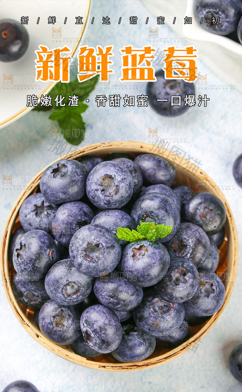 新鲜蓝莓详情页