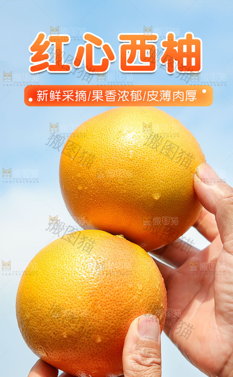 红心西柚详情页