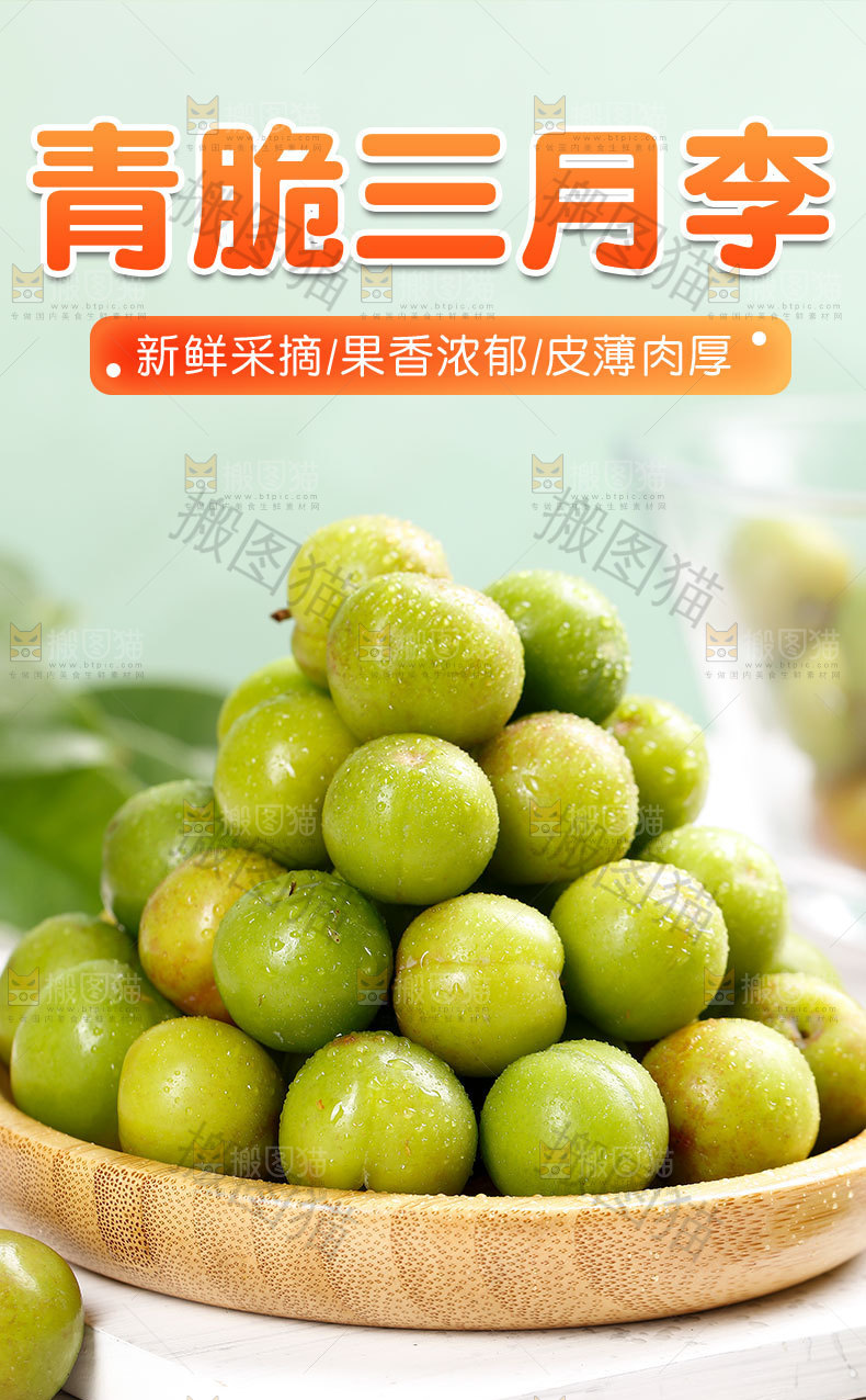 青脆三月李详情页