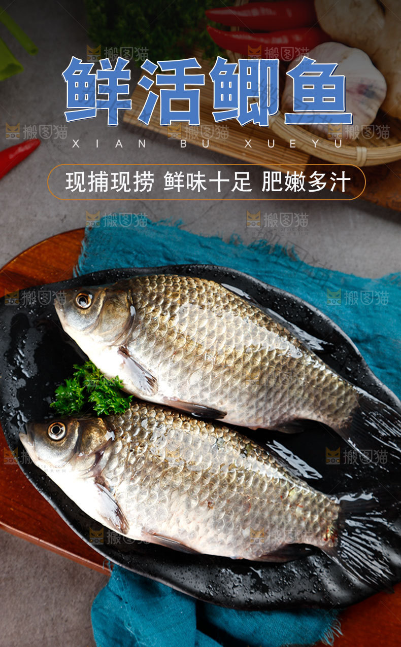 鲜活鲫鱼详情页
