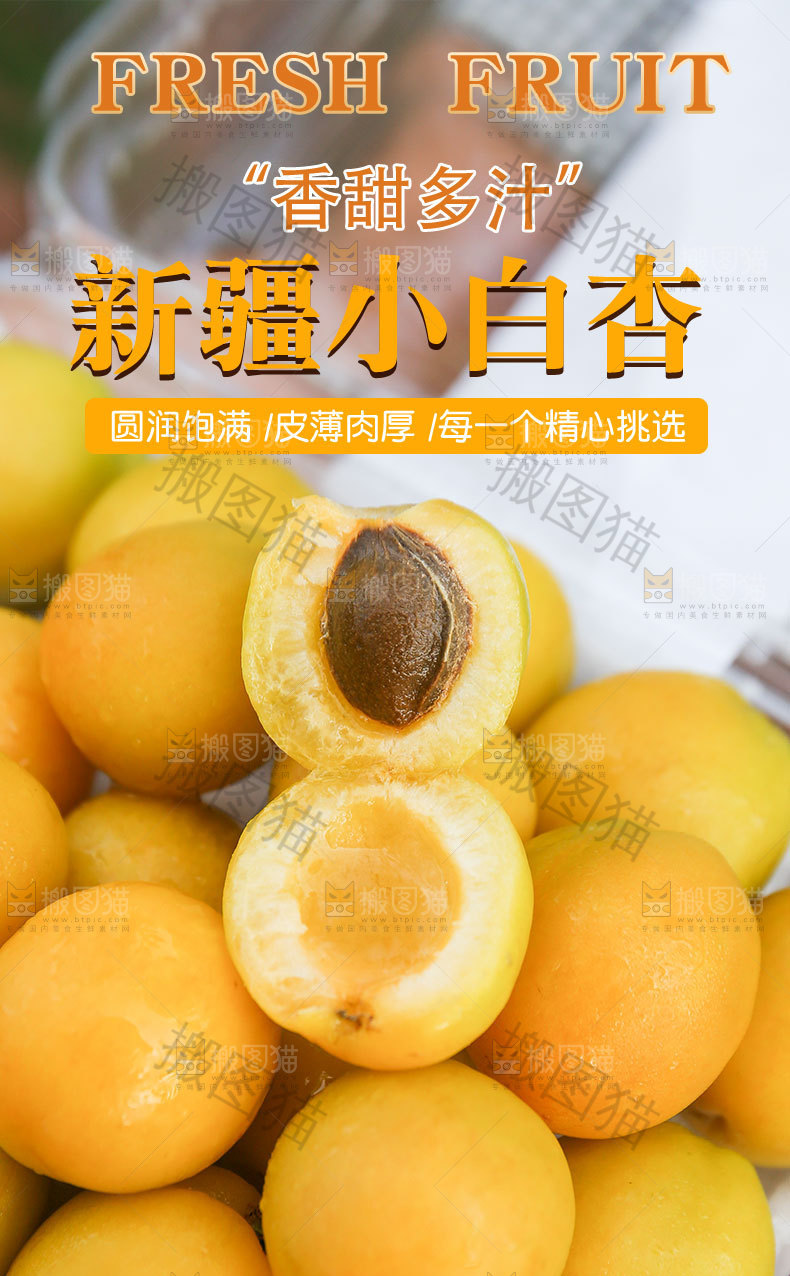 新疆小白杏详情页