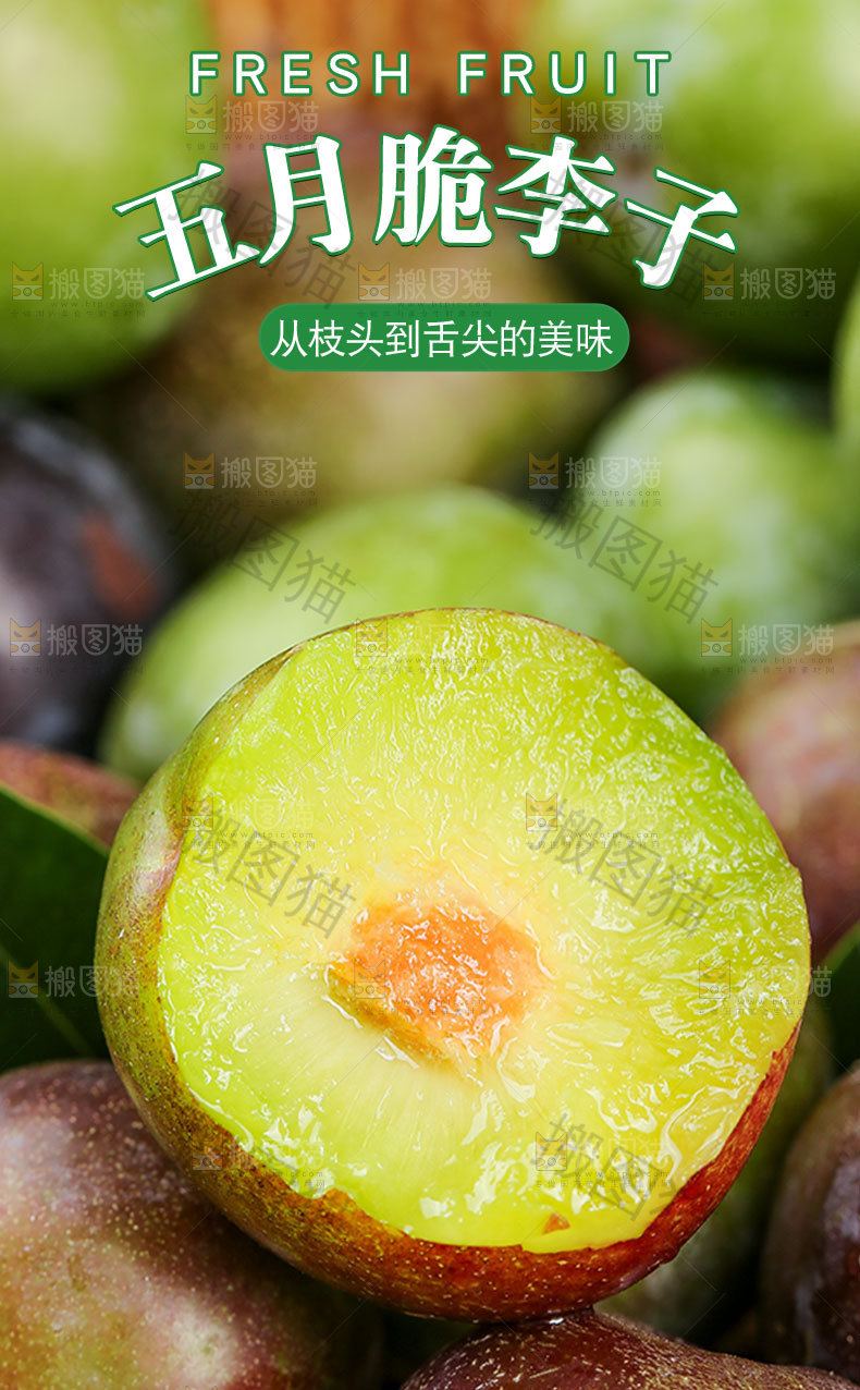 五月脆李子详情页