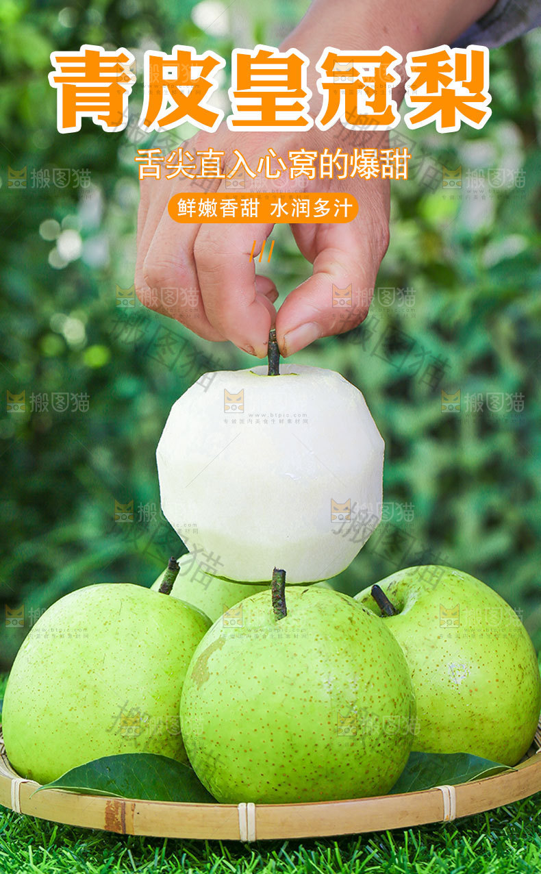 青皮皇冠梨详情页