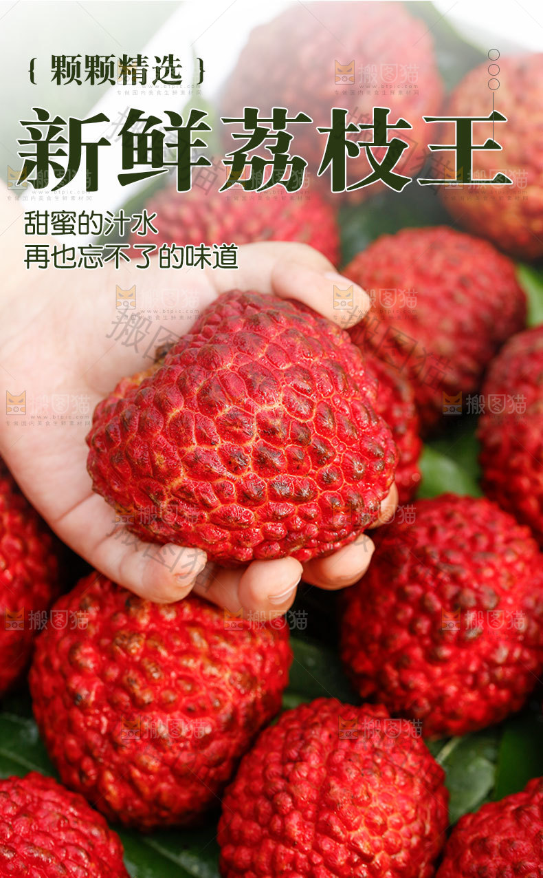 新鲜荔枝王详情页