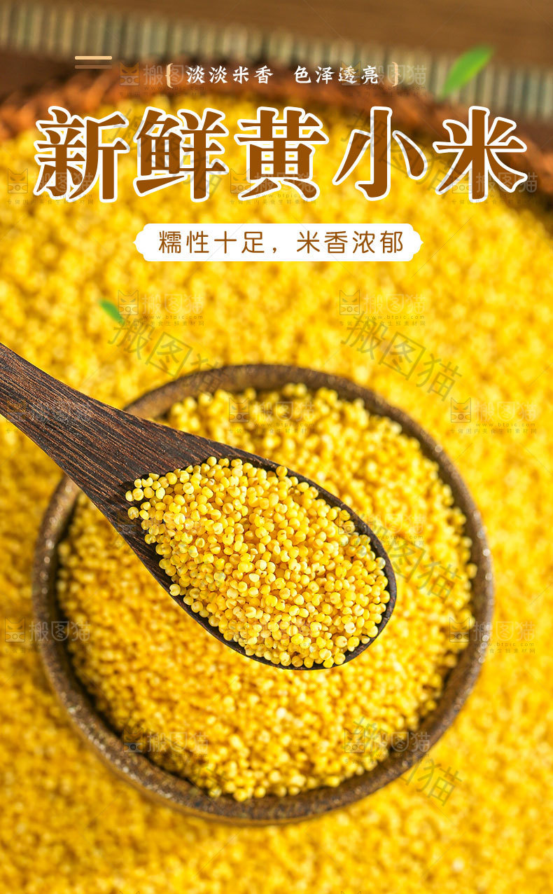 新鲜黄小米详情页