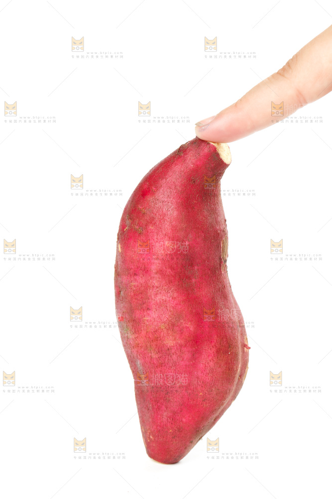 白底上的板栗蜜薯
