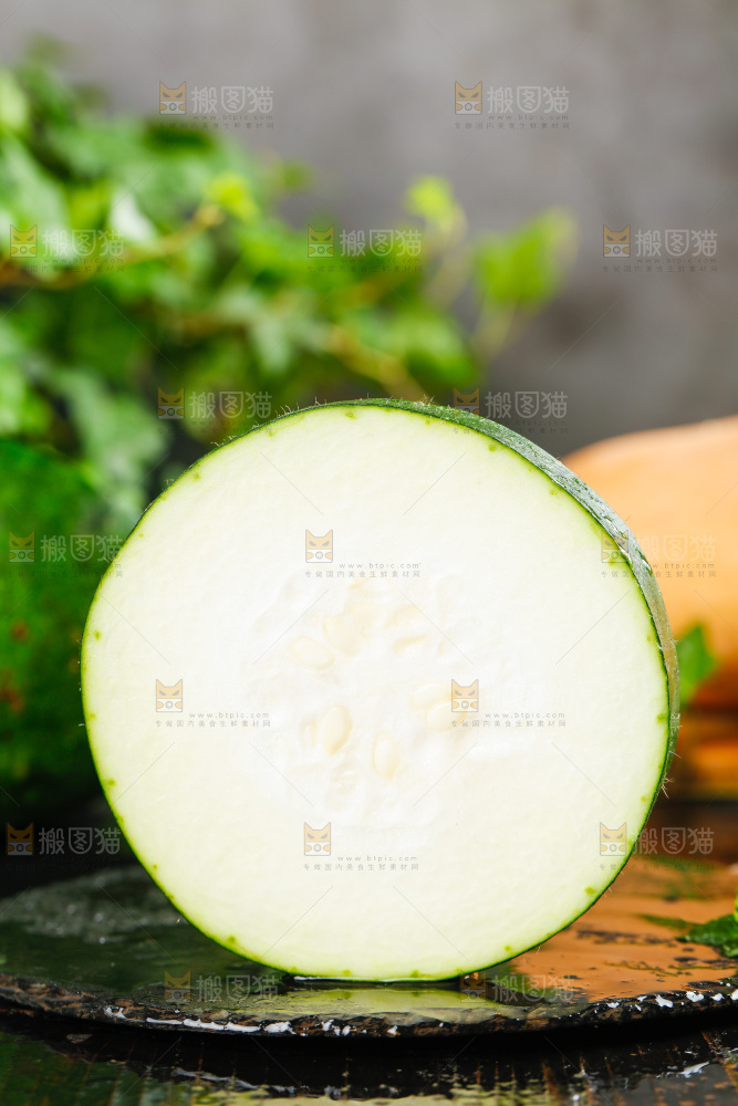 黑底上的冬瓜