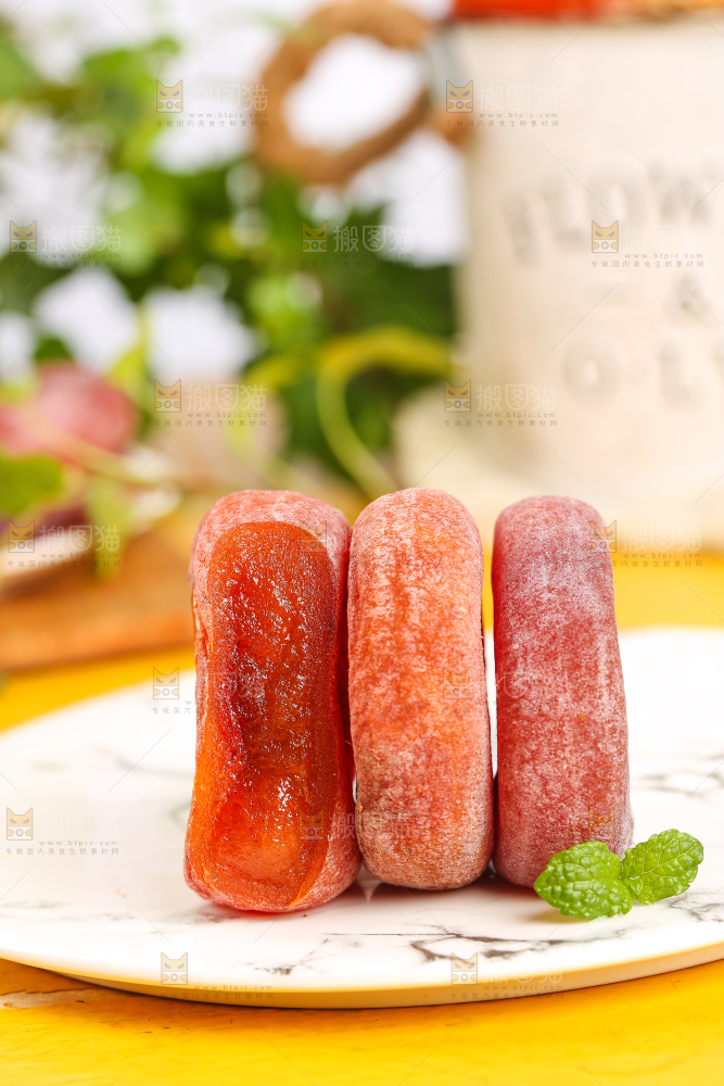 盘子里的恭城柿子饼