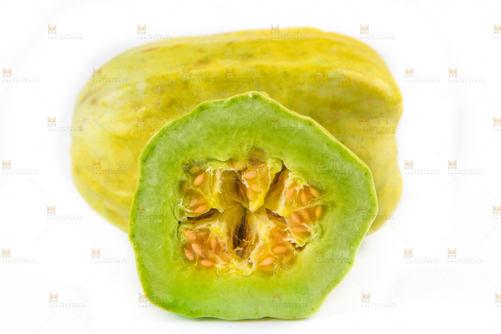 白底上摆放着丑香瓜