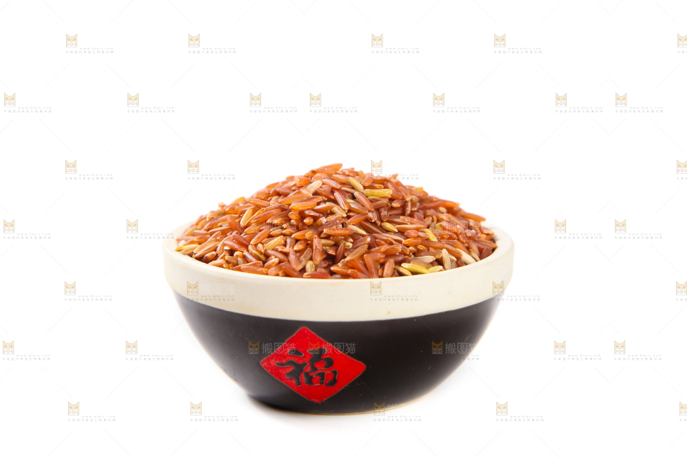 白底上的红香米