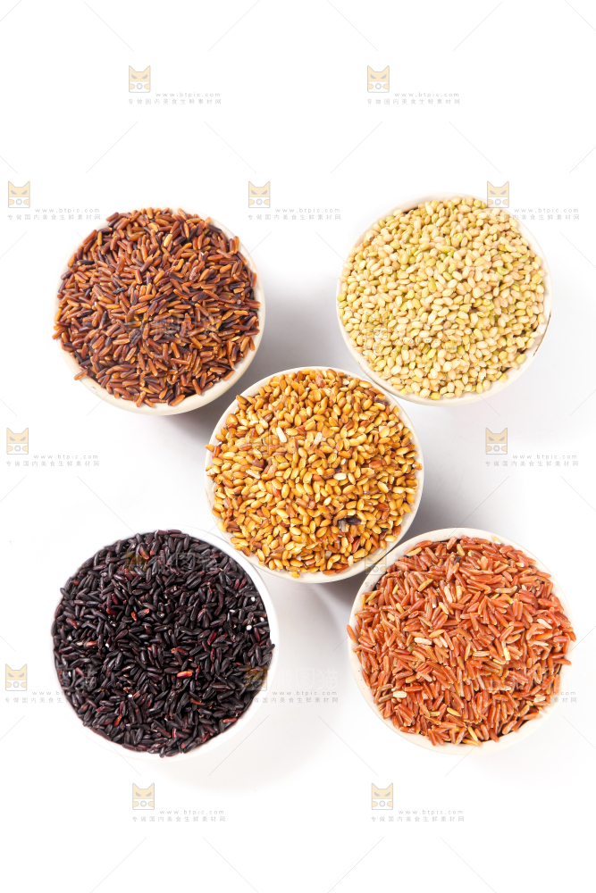 白底上的五色香米