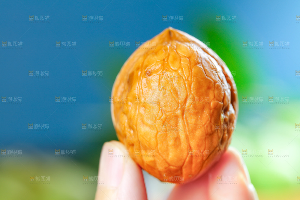 手拿去皮湿核桃