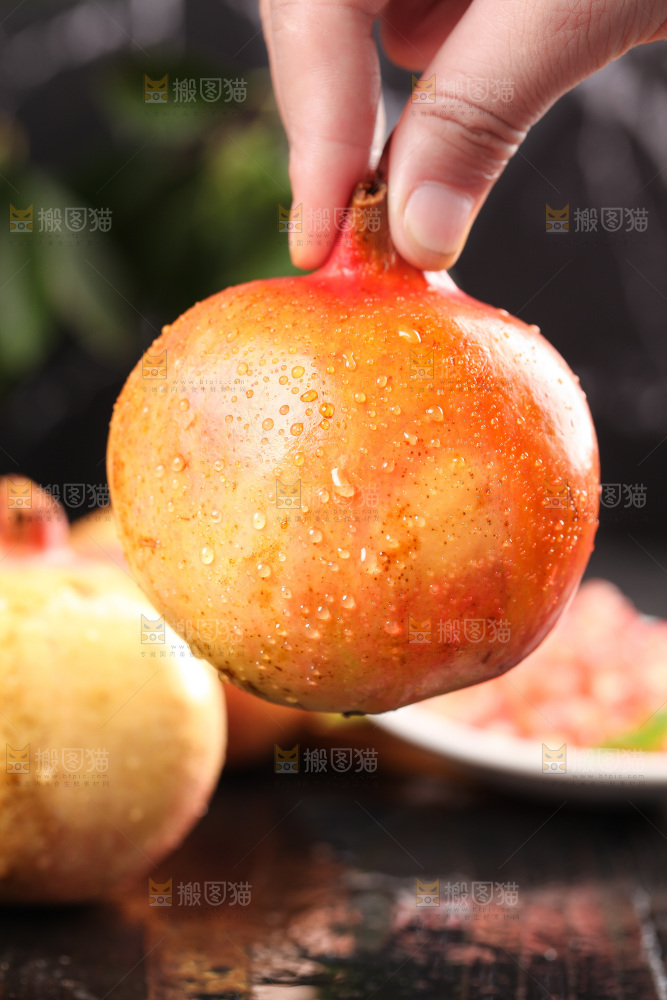 手拿蒙自石榴