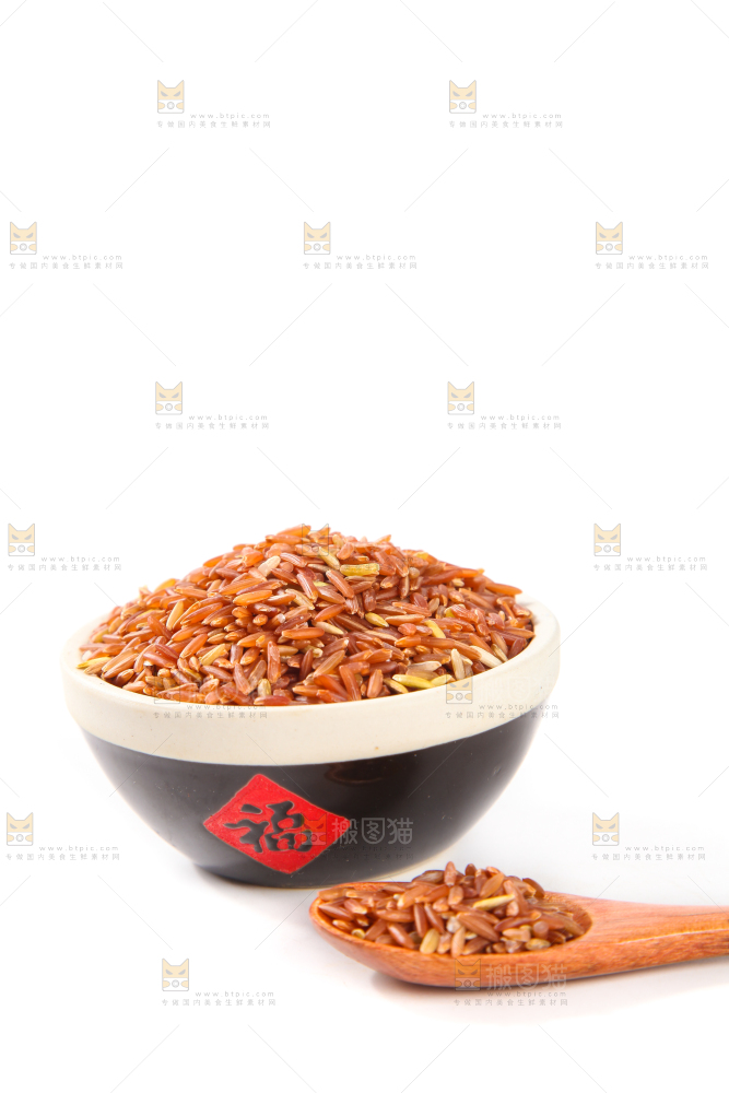 白底上的红香米