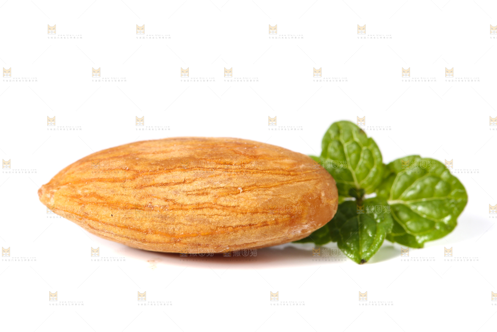 白底上的巴旦木