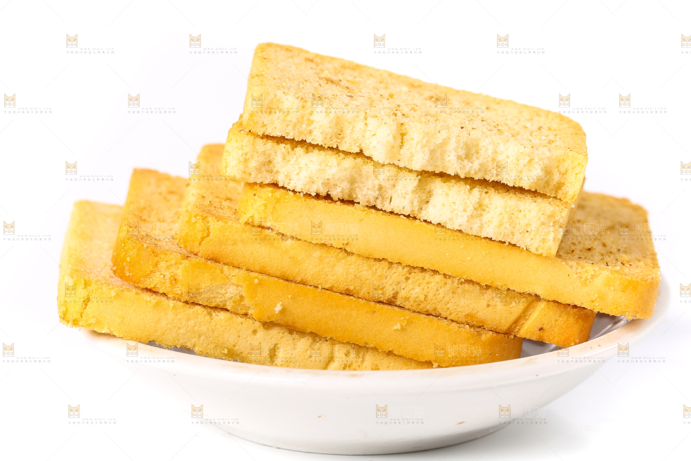 盘子里装着原味烤馍