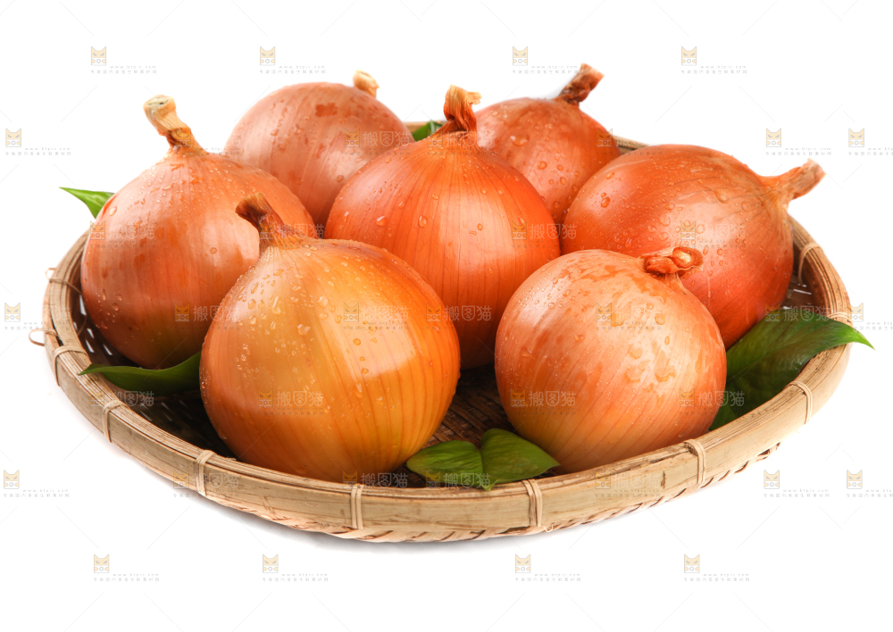 篮子里放着洋葱