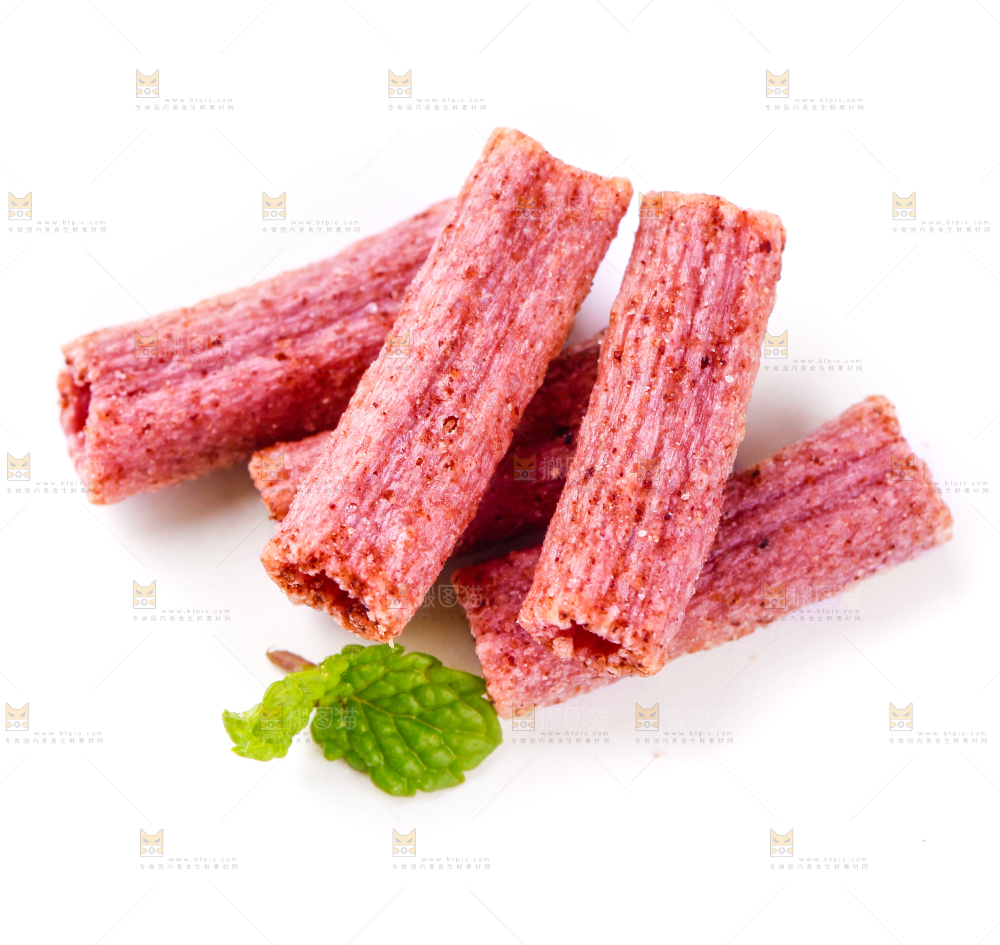 白底上放着紫薯薯条