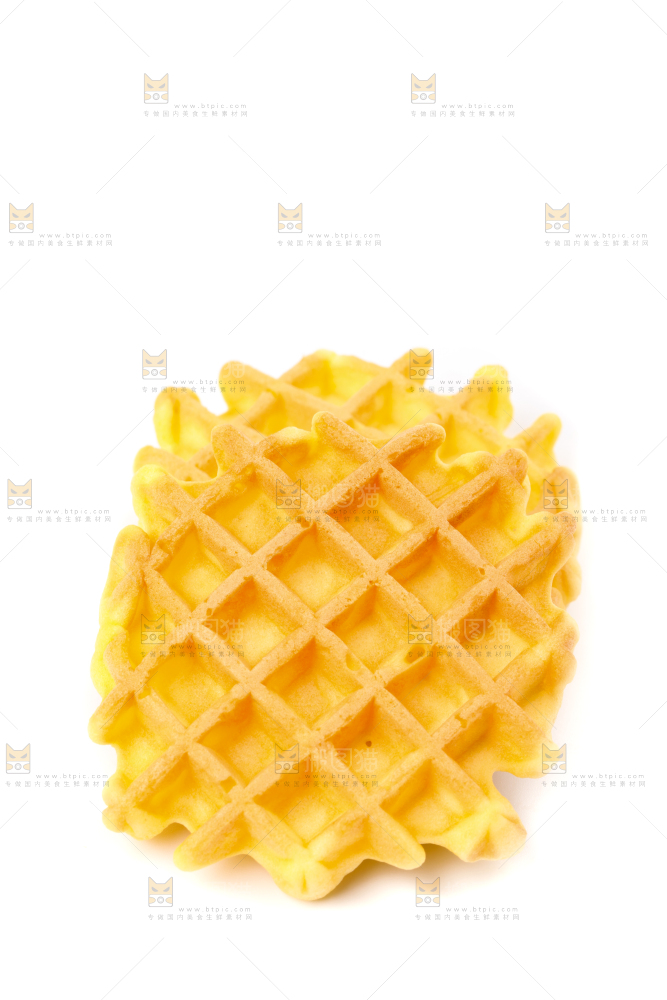 白底上的华夫饼
