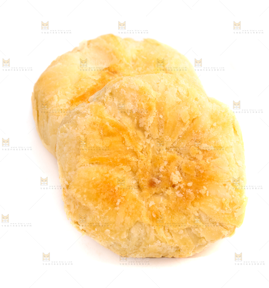白底上的月饼