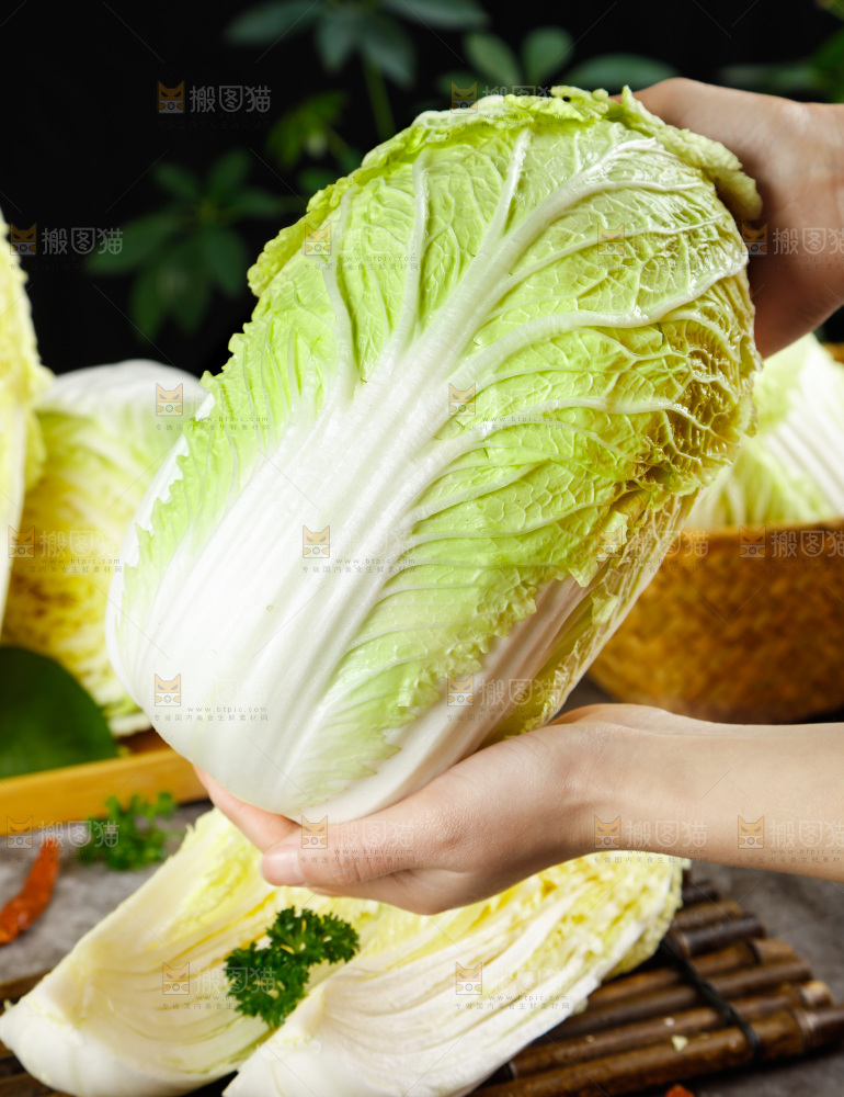 手拿大白菜