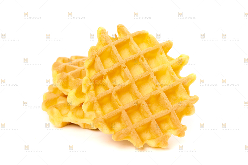 白底上的华夫饼
