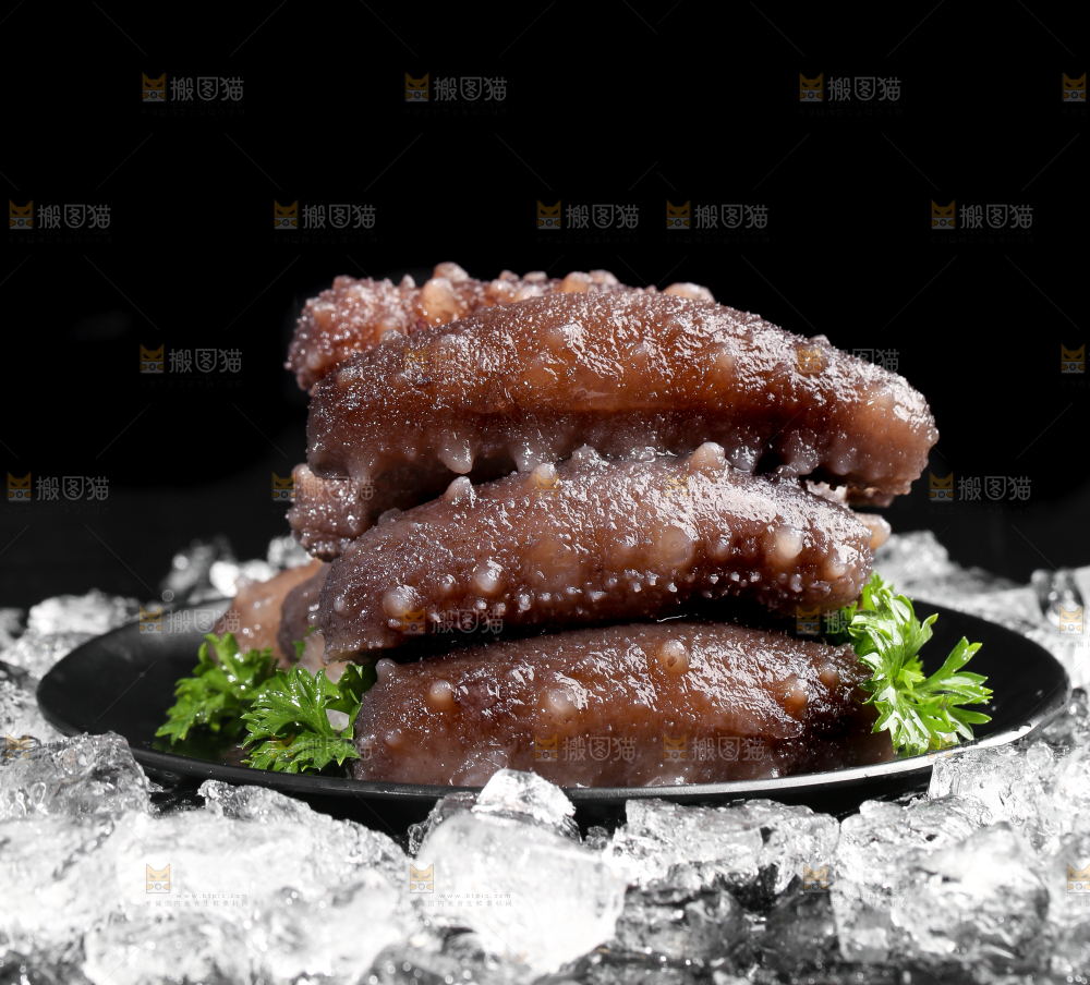黑底上的冰镇海参