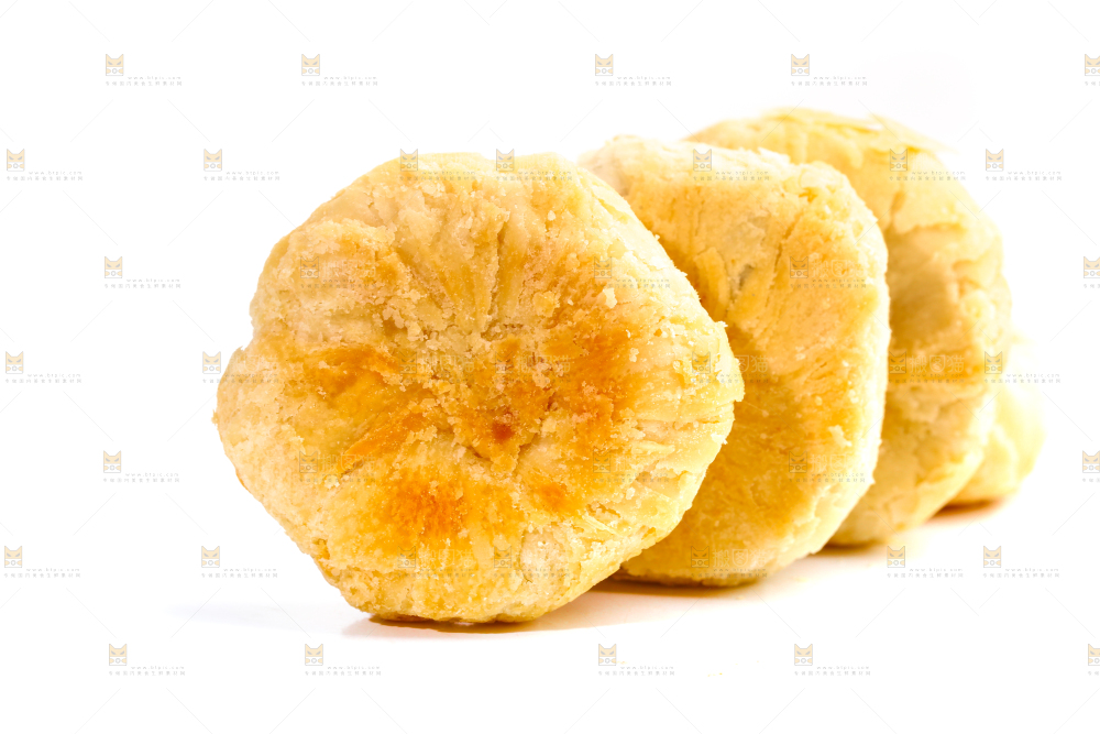苏式月饼放在白底上