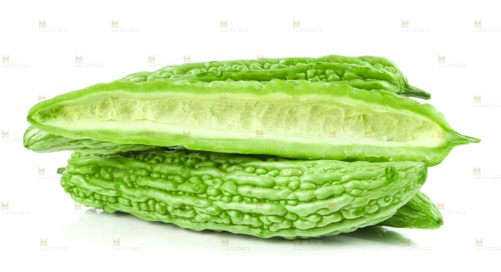 白底上摆放着凉瓜