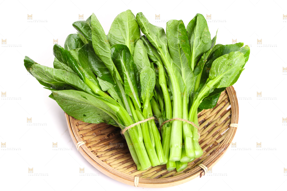 篮子里装着菜苔