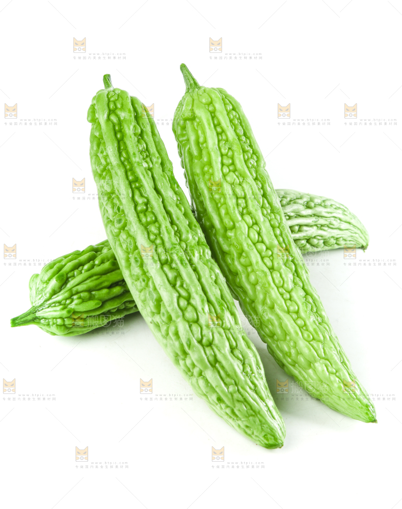 白底上摆放着凉瓜
