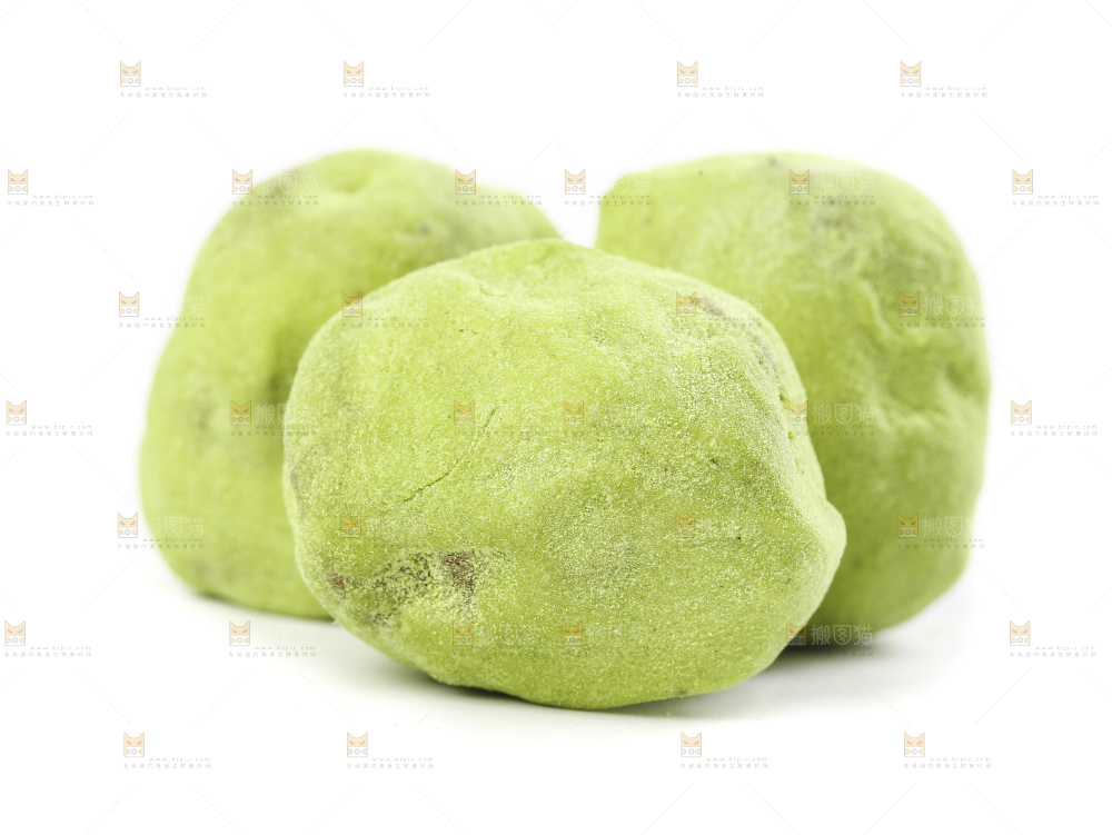 白底上的抹茶味奶枣