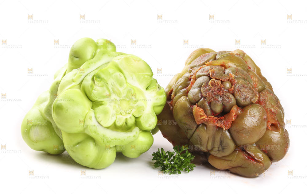 白底上的榨菜头