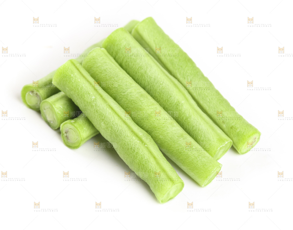 白底上的豇豆