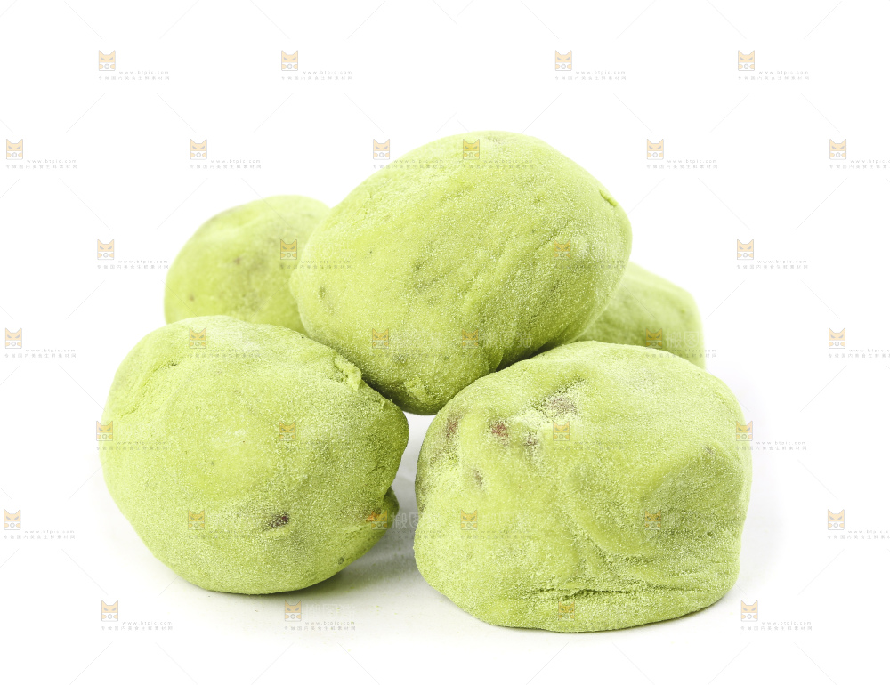 白底上的抹茶味奶枣