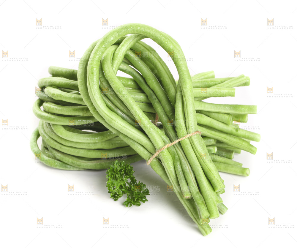 白底上的豇豆