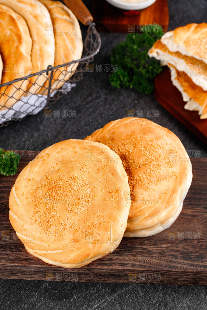 黑底上的吊炉大烧饼