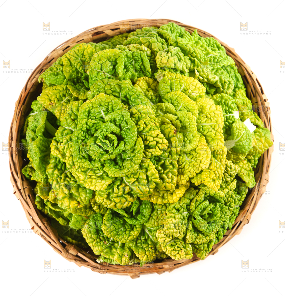 篮子里装着乌塌菜