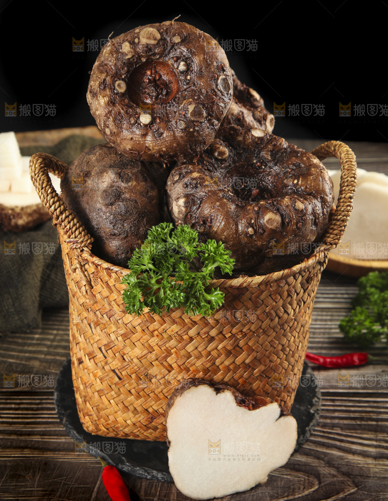 篮子里装着云南魔芋