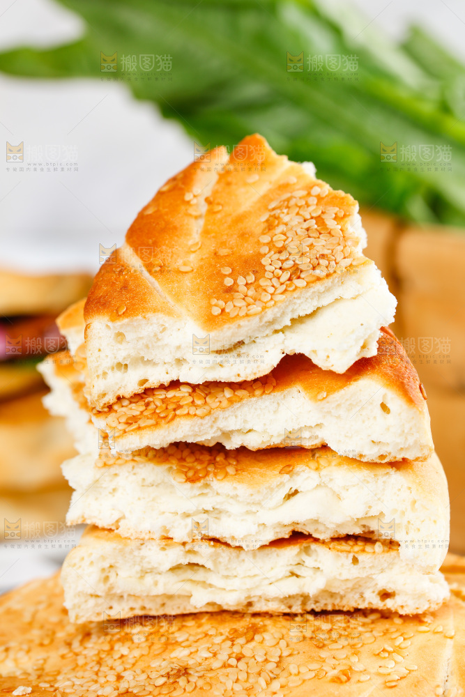 白格子底上的河南吊炉烧饼