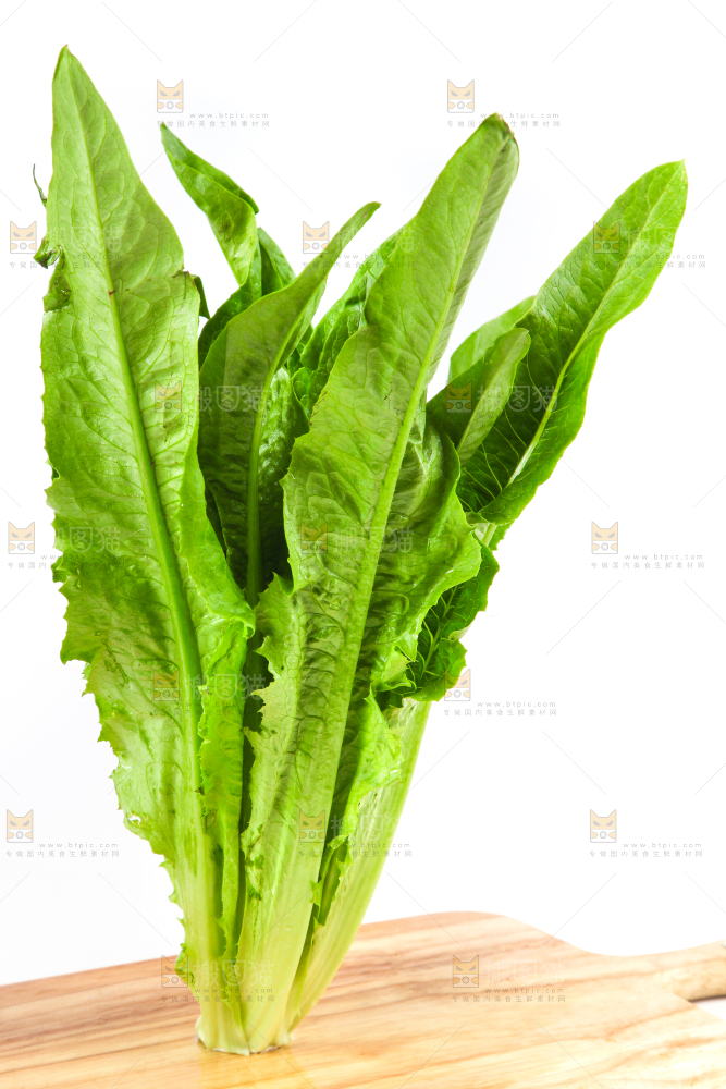 木板上放着油麦菜