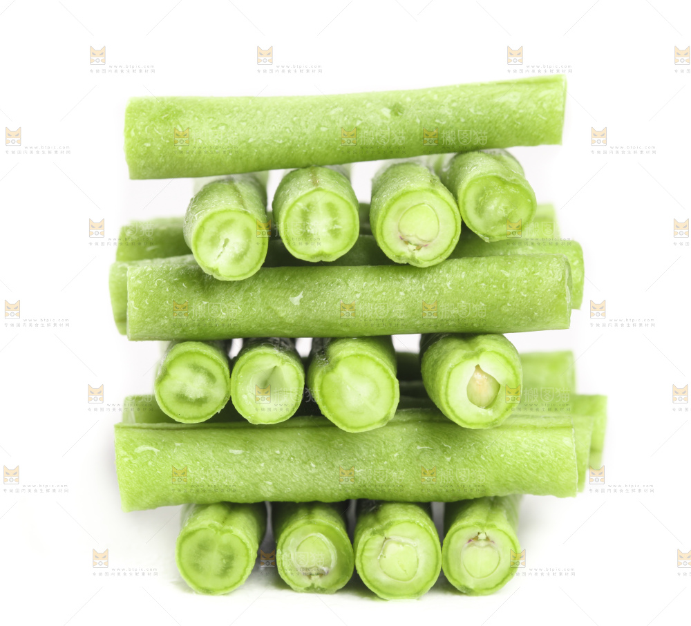 白底上的豇豆