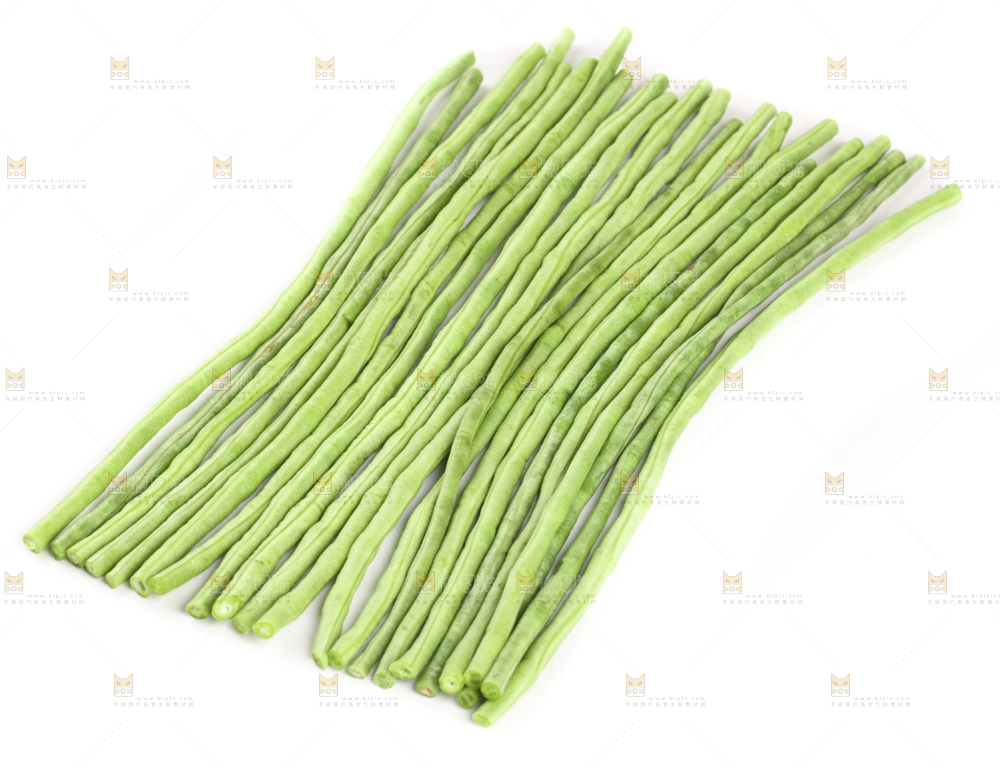 白底上的豇豆