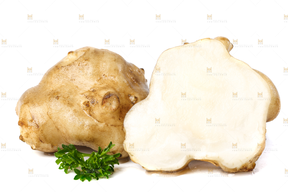 白底上的陕北高原洋姜