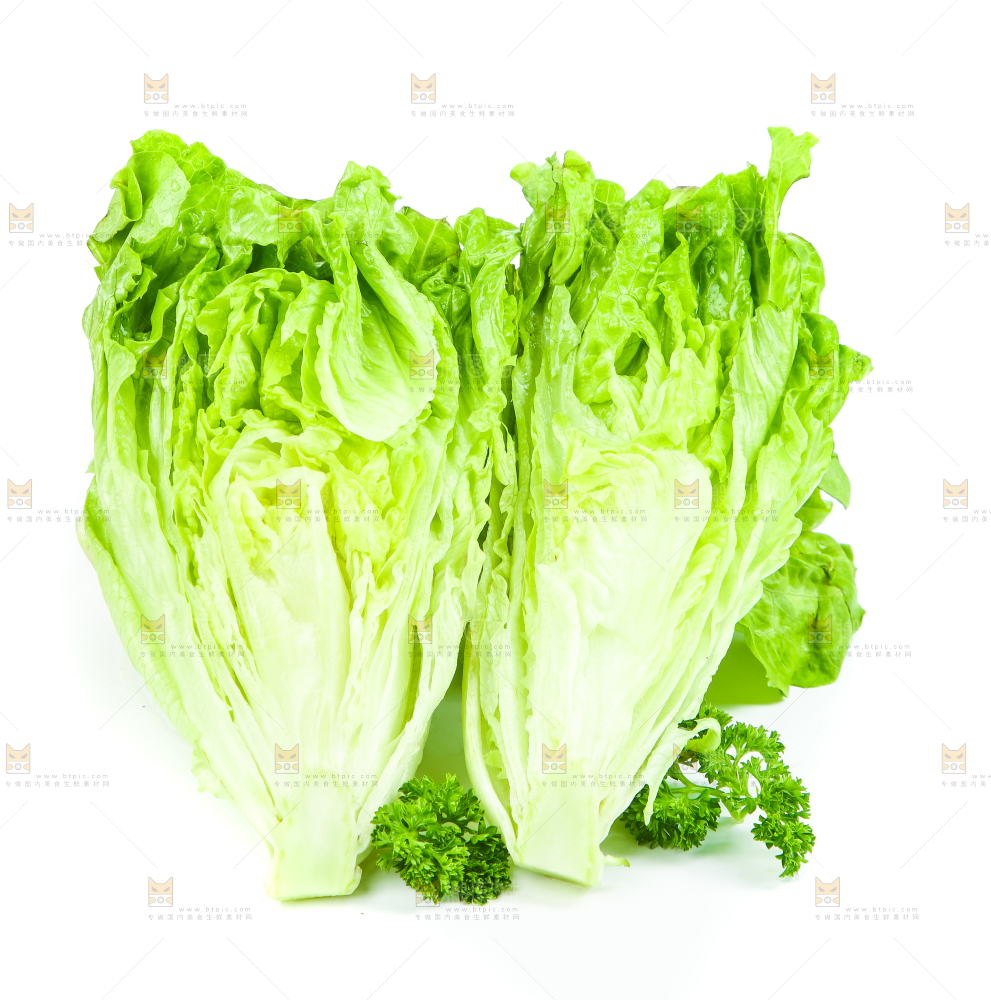 盘子里装着大叶生菜