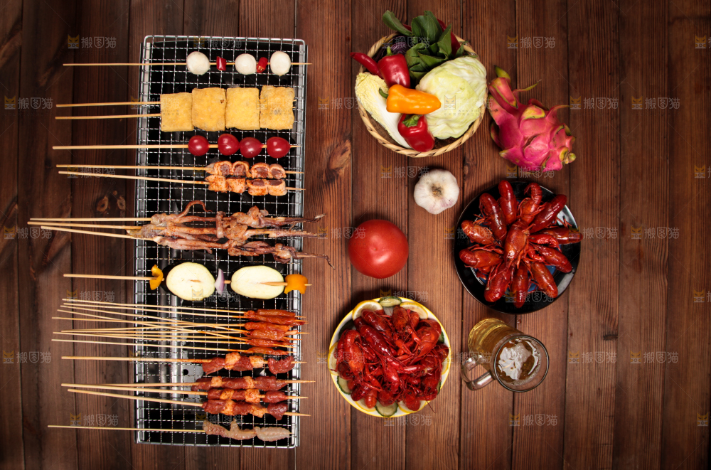 烧烤背景纹理