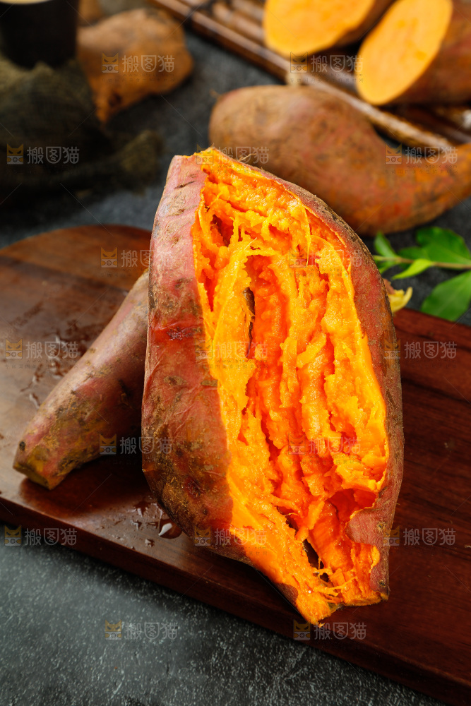 木板上的福建六鳌蜜薯
