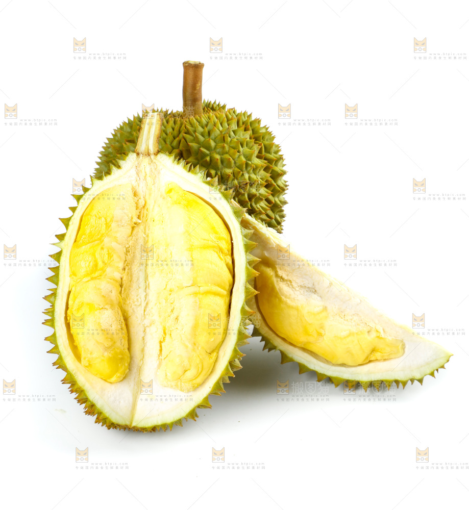 白底上的泰国榴莲